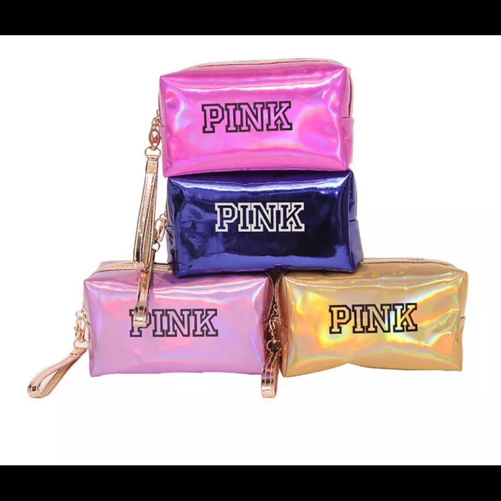 Metallic PINK pouches